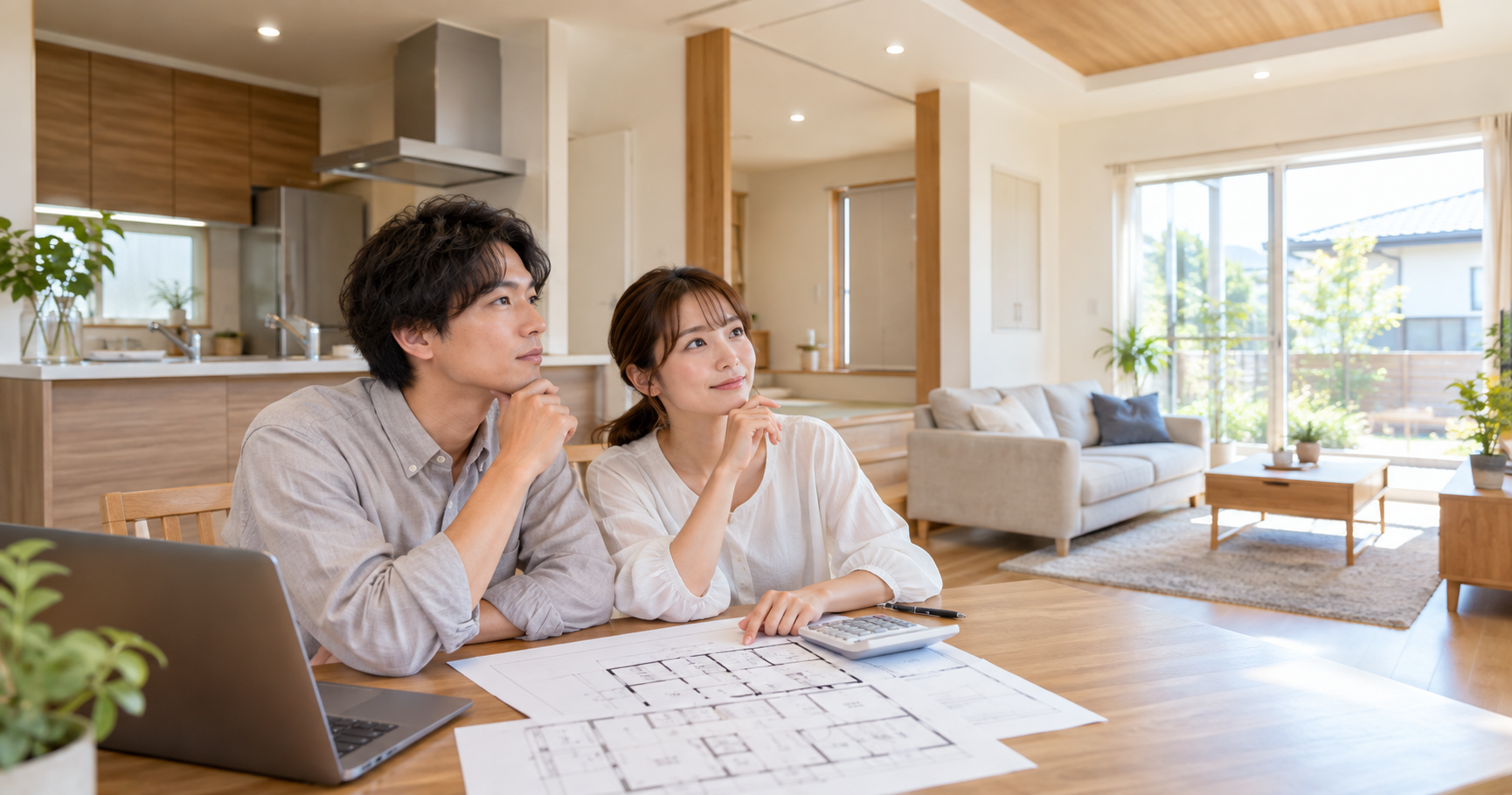 HUGmeの建築費用を確認する様子を表すイメージ画像